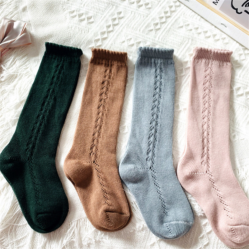 Baby Sock Oximeter - นุ่มน่ารักเด็กเข่าสูงถุงเท้าเด็กชายหญิงผ้าฝ้ายตาข่ายBreathable Softถุงเท้าทารกแรกเกิดถุงเท้ายาวชุดสําหรับ 1-8 ปี