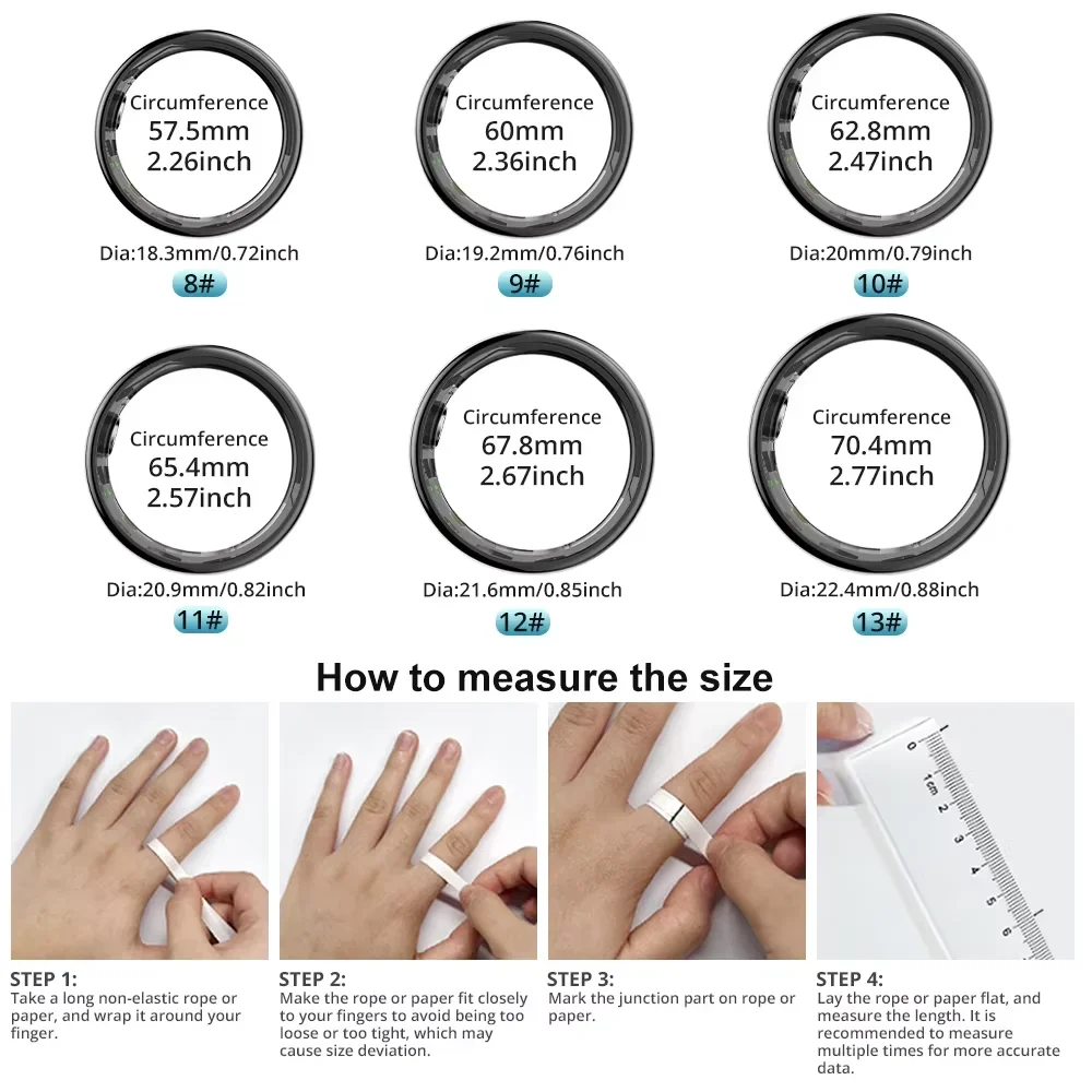R09 สมาร์ทแหวนผู้ชายผู้หญิงพร้ - Temperature Ring Skin บทวิจารณ์และราคา