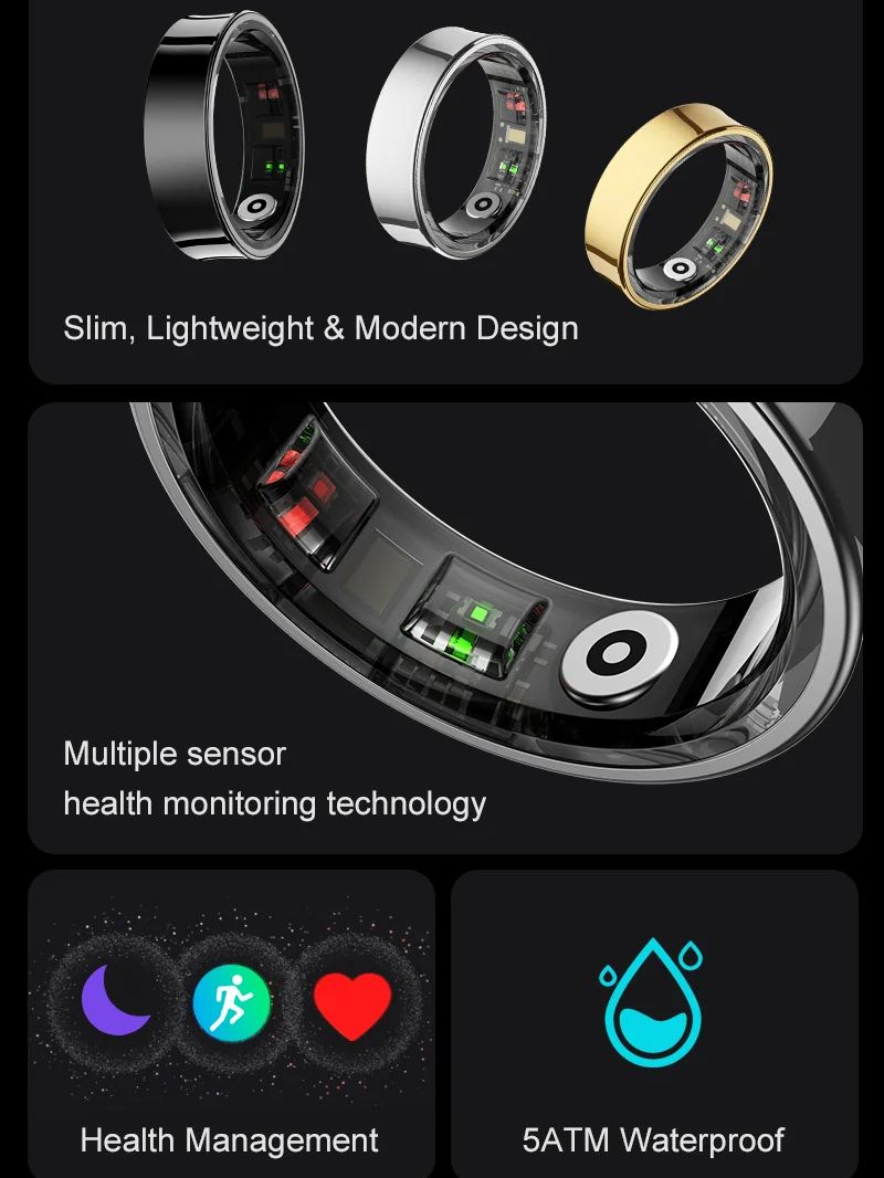 แหวนสมาร์ท R09 กันน้ำ 5ATM ติด - Temperature Ring Skin บทวิจารณ์และราคา